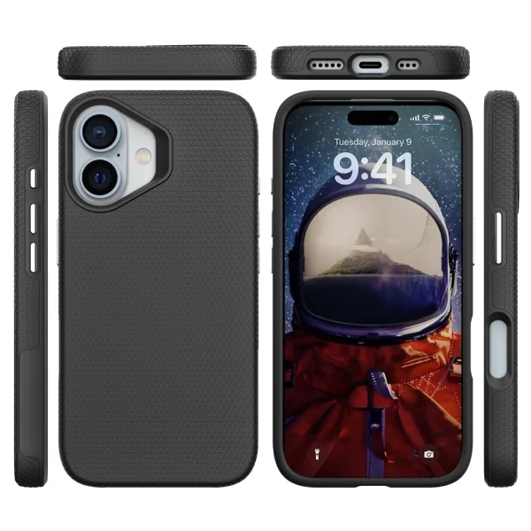 Shockproof case Liquid Air MagSF for iPhone 16, Black 3