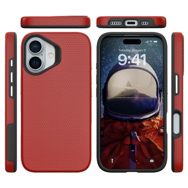 Shockproof Case Liquid Air MagSF for iPhone 16, Red 3