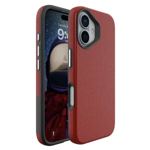 Удароустойчив калъф Liquid Air MagSF за iPhone 16, Червен