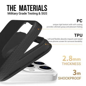 Shockproof Case Liquid Air MagSF for iPhone 16 Pro, Black 3