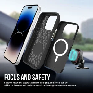 Shockproof Case Liquid Air MagSF for iPhone 16 Pro, Black 6