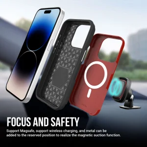 Shockproof Case Liquid Air MagSF for iPhone 16 Pro, Red 6