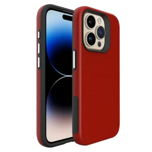 Удароустойчив калъф Liquid Air MagSF за iPhone 16 Pro, Червен
