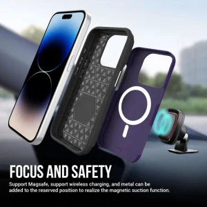 Shockproof Case Liquid Air MagSF for iPhone 16 Pro Max, Purple 6