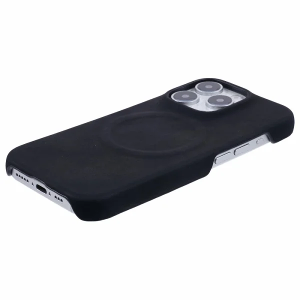 Shockproof case Leather Touch MagSF for iPhone 16 Pro, Black 6