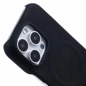 Shockproof case Leather Touch MagSF for iPhone 16 Pro Max, Black 6
