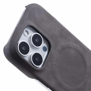 Shockproof case Leather Touch MagSF for iPhone 16 Pro Max, Grey 6