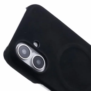 Shockproof case Leather Touch MagSF for iPhone 16, Black 6