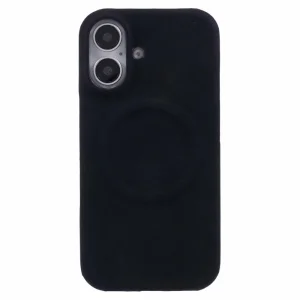 Удароустойчив калъф Leather Touch MagSF за iPhone 16 Plus, Черен 3