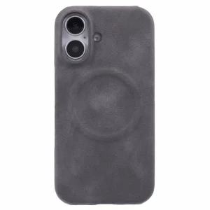 Shockproof Case Leather Touch MagSF for iPhone 16 Plus, Gray 3