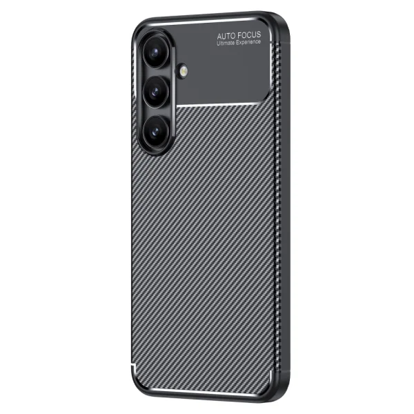 Силиконов калъф Carbon Fiber Texture за Samsung Galaxy S24 FE, Черен 1