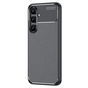Силиконов калъф Carbon Fiber Texture за Samsung Galaxy S24 FE, Черен