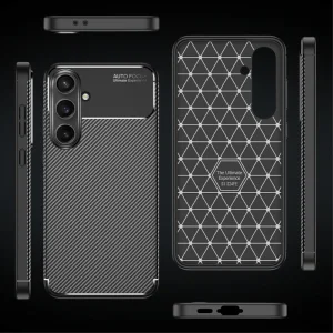 Силиконов калъф Carbon Fiber Texture за Samsung Galaxy S24 FE, Черен 5