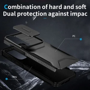 Удароустойчив калъф CamShield Non-slip за Samsung Galaxy S24 FE, Черен 4