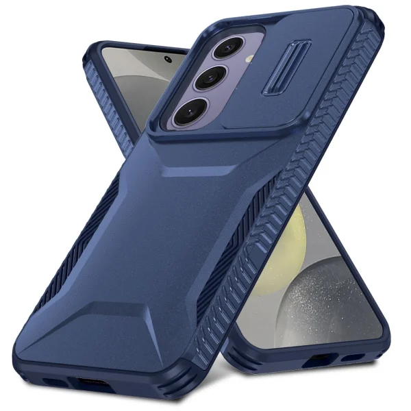 Удароустойчив калъф CamShield Non-slip за Samsung Galaxy S24 FE, Син 2