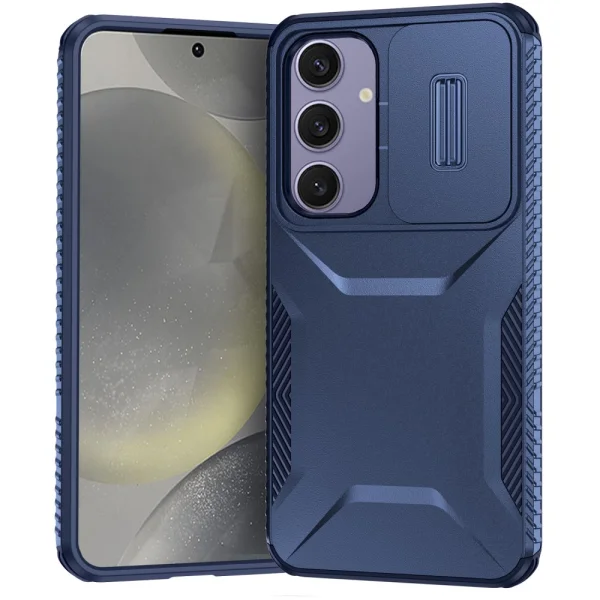 Удароустойчив калъф CamShield Non-slip за Samsung Galaxy S24 FE, Син 1