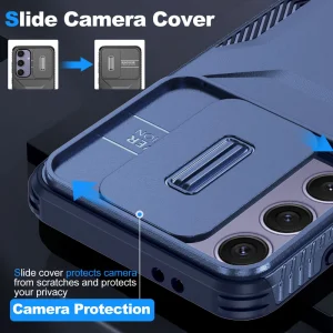 Удароустойчив калъф CamShield Non-slip за Samsung Galaxy S24 FE, Син 6