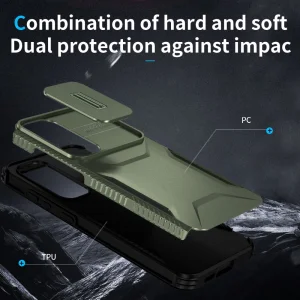 Удароустойчив калъф CamShield Non-slip за Samsung Galaxy S24 FE, Зелен 5