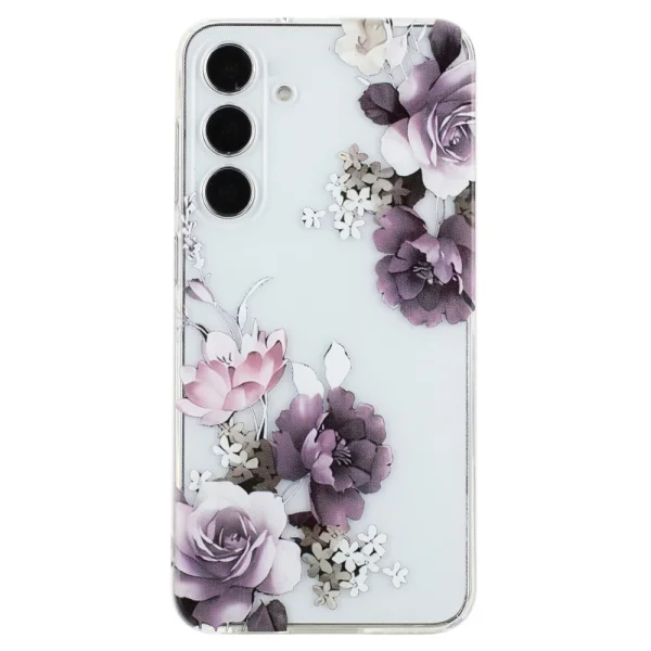Силиконов калъф за Samsung Galaxy S24 FE, Лилави цветя 1