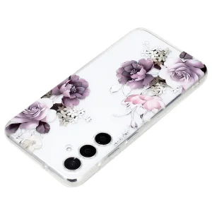 Силиконов калъф за Samsung Galaxy S24 FE, Лилави цветя 3