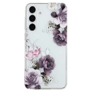 Силиконов калъф за Samsung Galaxy S24 FE, Лилави цветя