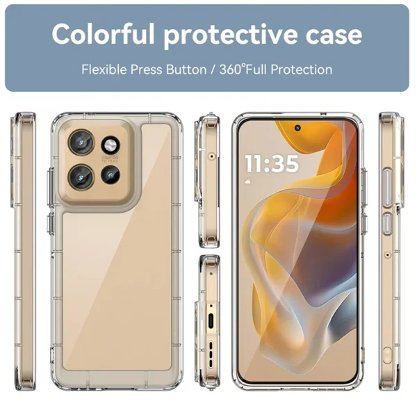Удароустойчив Калъф Acrylic Clear за Motorola Edge 50 Neo 5G / Moto S50 5G, Прозрачен 2