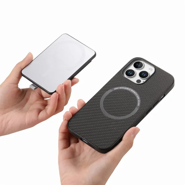 Shockproof case Leather Card Holder for iPhone 16 Pro Max, Black 3