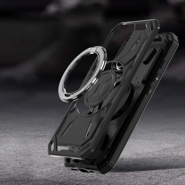 Shockproof case Big Ring Holder for iPhone 16, Black 3