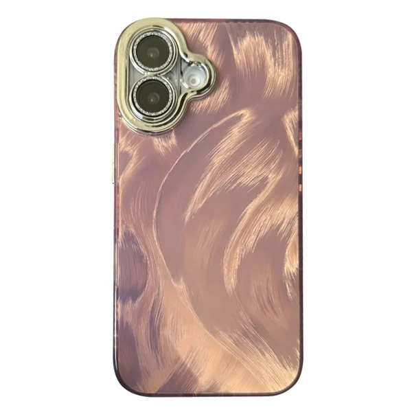 Shockproof case Silk Pattern for iPhone 16, Pink 1