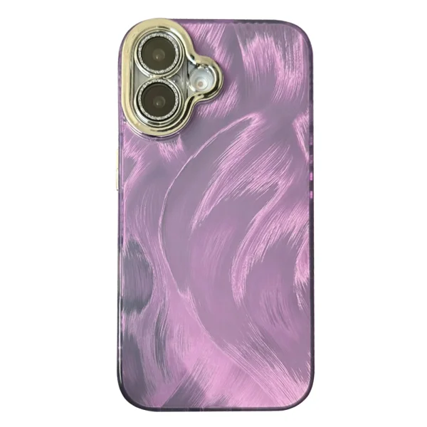 Shockproof case Silk Pattern for iPhone 16, Purple 1