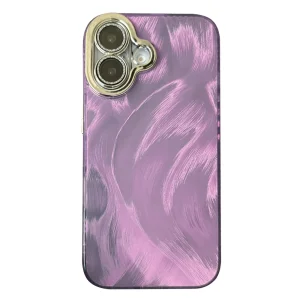 Удароустойчив калъф Silk Pattern за iPhone 16, Лилав