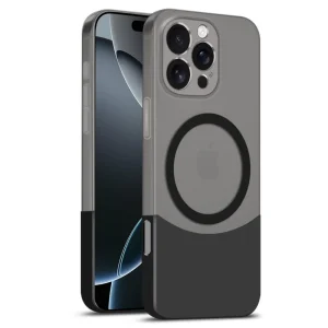 Пластмасов калъф MagSF Splicing Color за iPhone 16 Pro Max, Черен