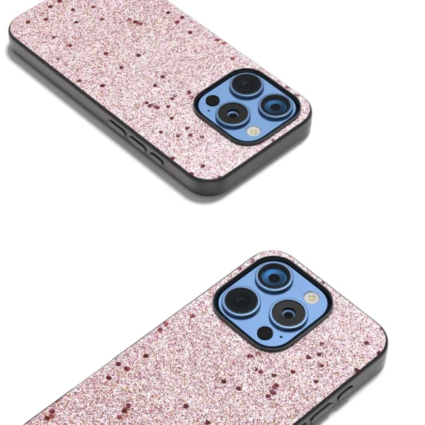 Shockproof back cover Glitter Design for iPhone 16 Pro, Pink 3