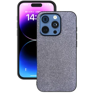 Удароустойчив гръб Glitter Design за iPhone 16 Pro, Черен
