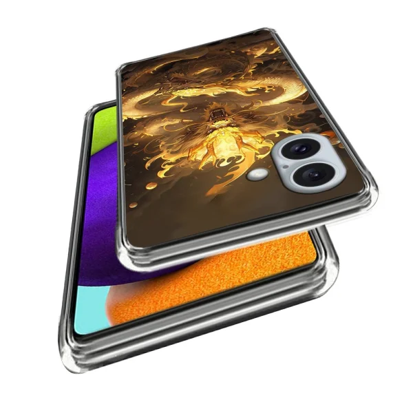 Silicone case for iPhone 16, Fire Dragon 2