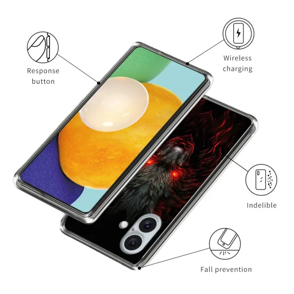 Silicone Case for iPhone 16, Wolf 3