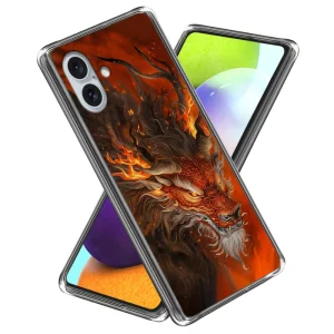 Силиконов калъф за iPhone 16 Plus, Огнен дракон