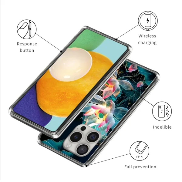 Силиконов калъф за iPhone 16 Pro, Цветя 3