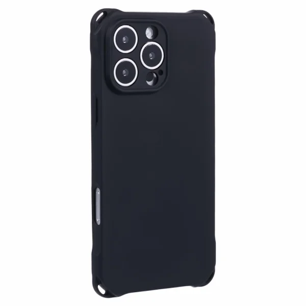 Silicone case Corners Fall for iPhone 16 Pro Max, Black 1