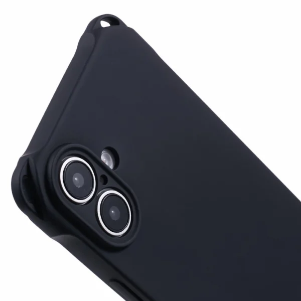 Silicone Case Corners Fall for iPhone 16 Plus, Black 5