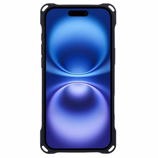 Silicone Case Corners Fall for iPhone 16 Plus, Black 2