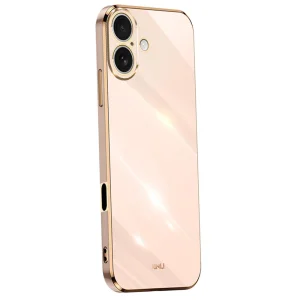 Силиконов калъф XINLI за iPhone 16, Розов