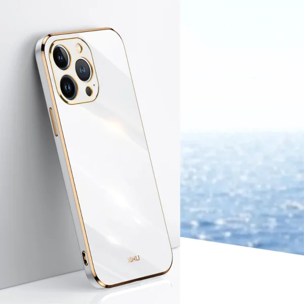 Силиконов калъф XINLI за iPhone 16 Pro Max, Бял 2