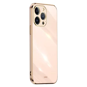 Силиконов калъф XINLI за iPhone 16 Pro Max, Розов