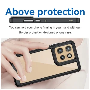 Удароустойчив калъф Acrylic за Motorola Edge 50 Neo 5G, Черен 3
