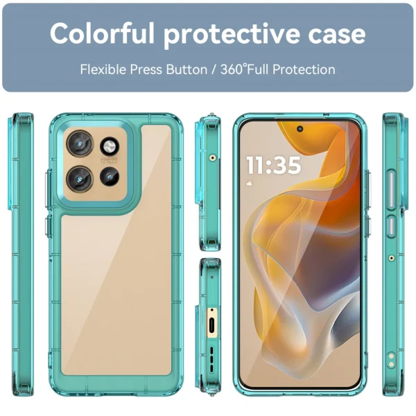 Удароустойчив калъф Acrylic за Motorola Edge 50 Neo 5G, Син 2