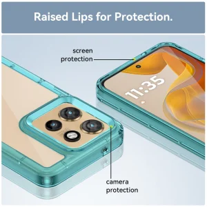 Удароустойчив калъф Acrylic за Motorola Edge 50 Neo 5G, Син 4