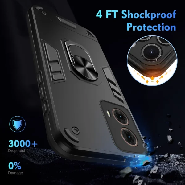Удароустойчив Калъф Hybrid Cover за Motorola Moto G85 5G, Черен 5
