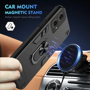 Удароустойчив Калъф Hybrid Cover за Motorola Moto G85 5G, Черен 3