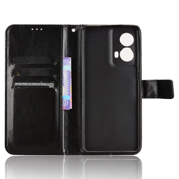 Калъф Тефтер Crazy Horse за Motorola Moto G85 5G, Черен 4